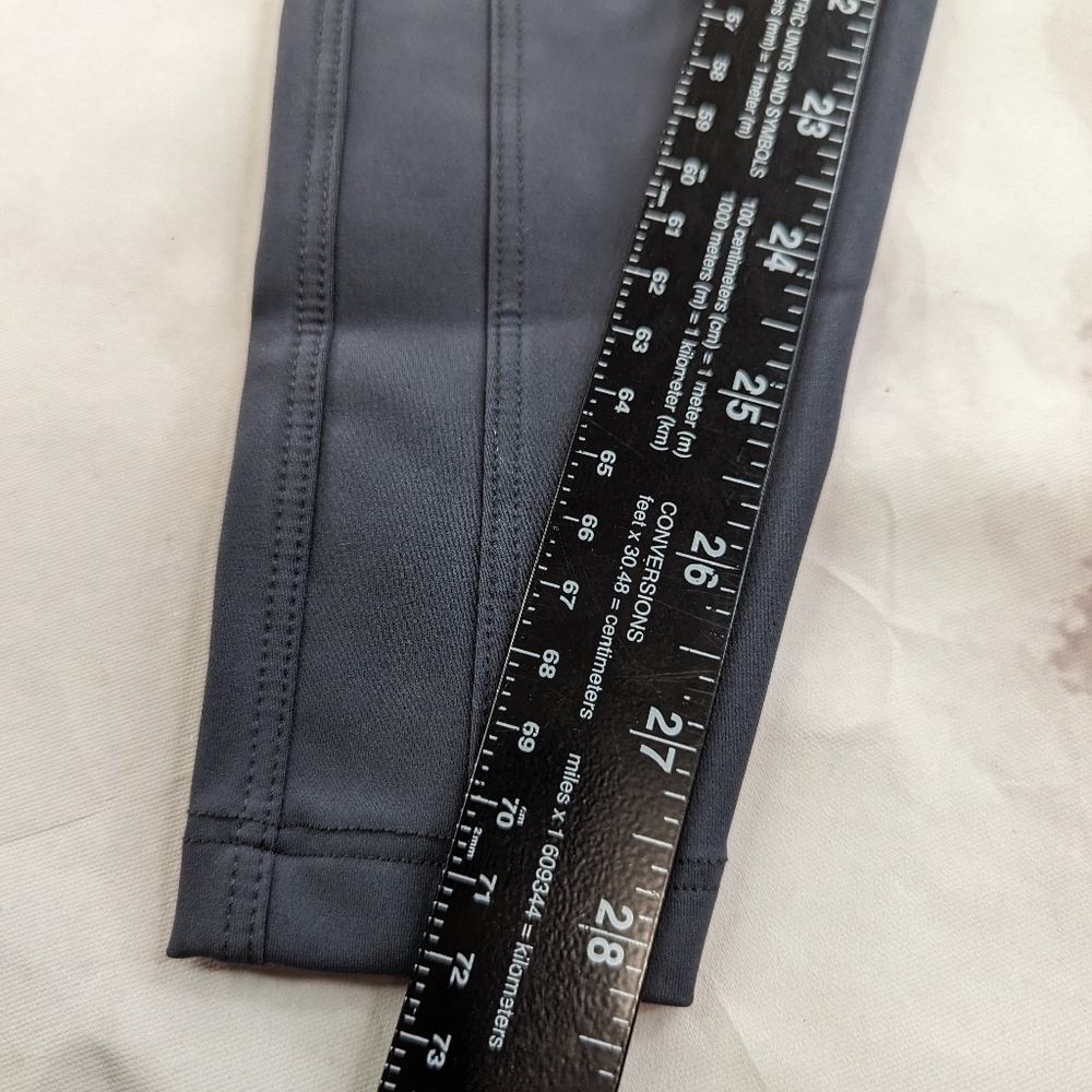 ADAY Leggings Women Large Grey Brakes On Pant Pull On A Day High Rise Crop Ankle - Picture 9 of 11
